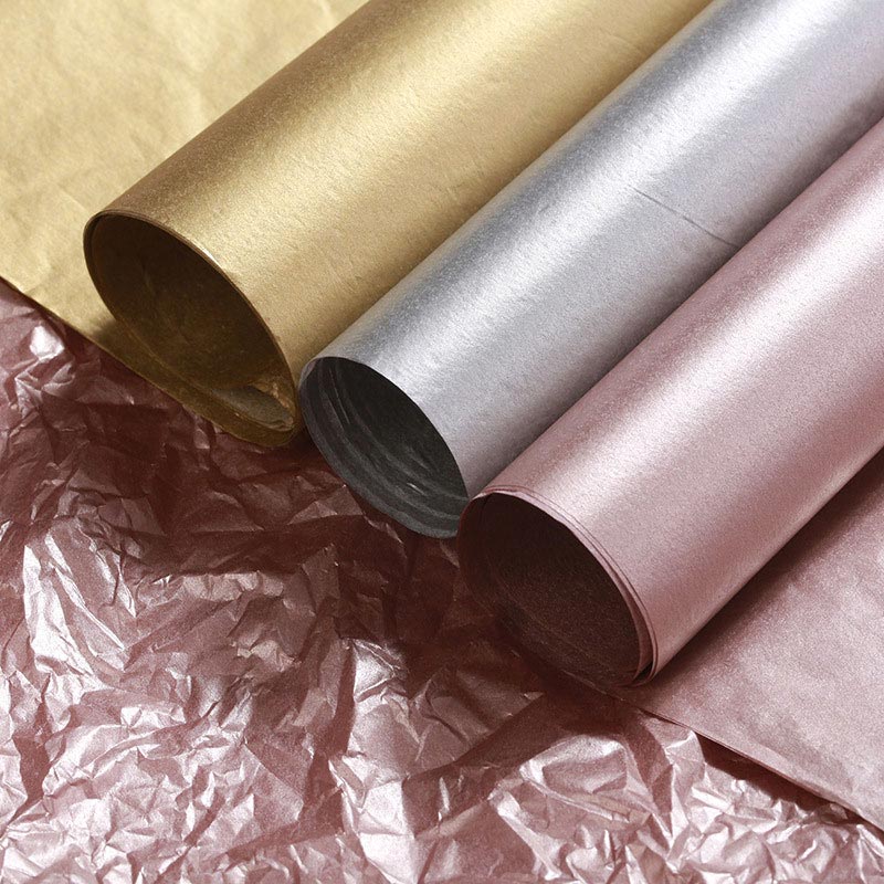 Metallic Tissue Paper Bulk Golden Rose Golden Silvery Gift - Temu